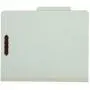Amazon Basics Classification Folder- 100% Recycled, 1 Divider, 2-Inch Embedded, Letter, Light Green, 10-Pack