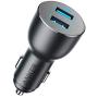 Anker Car Charger, 36W Metal Dual USB Car Charger Adapter, PowerDrive III 2-Port 36W Alloy for Galaxy S20/ S20+/ S10/ S10e/ S10+, iPhone 11/11 Pro/ 11 Pro Max/XR, iPad Pro, and More