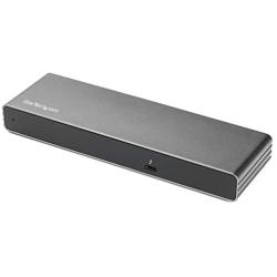 StarTech.com Thunderbolt 3 Dock - Dual 4K 60Hz Monitor TB3 Laptop Docking Station with DisplayPort, HDMI & 1080p VGA - 85W Power Delivery & Charging - 2x USB-A, Ethernet - Mac & Windows (TB3DK2DHV)