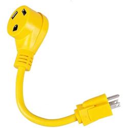Epicord RV Power Cord Dogbone RV Power Adapter with Handle 12'' 12AWG/3 Cord (15M30F)