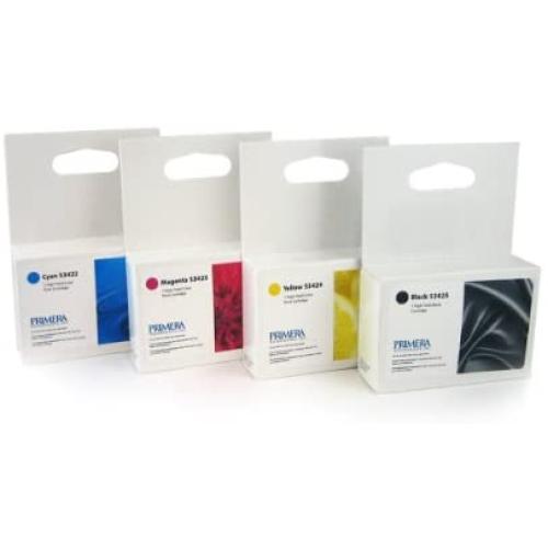 Primera High Yield Ink Cartridge Set (53422 Cyan, 53423 Magenta, 53424 Yellow, 53425 Black) for LX900