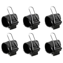 GadgetKlip Single Size Pack: Universal Cable and Cord Organizing Clip for Managing Cords, Plants, Cables, Wires, Home, Offices, Garden, Work Areas Both Indoors/Outdoors, 6-Pack, Large, Black