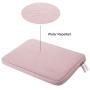 MOSISO Laptop Sleeve Only Compatible with MacBook 12 inch A1534 with Retina Display 2017/2016/2015 Release, Water Repellent Neoprene Bag with Small Case, Baby Pink