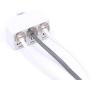 Telephone Splitter 2 Line Adapter - 3-Way Splitter (Line 1, Line 2, and Twin Line) - Dual Line Separator - 4 Conductor Connector (2 Phone Lines) - White, 1 Pack