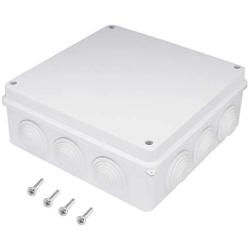Zulkit Junction Box ABS Plastic Dustproof Waterproof IP65 Universal Electrical Boxes Project Enclosure White 7.9 x 7.9 x 3.1 inch (200 x 200 x 80mm)