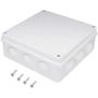 Zulkit Junction Box ABS Plastic Dustproof Waterproof IP65 Universal Electrical Boxes Project Enclosure White 7.9 x 7.9 x 3.1 inch (200 x 200 x 80mm)