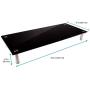 Monoprice Medium Multimedia Desktop Stand, Black Glass 25.6'' x 11.0'' - Stand & Riser, Laptop Stand, Desktop TV Stand, Dual Monitors w/Height Adjustable Legs - Workstream Collection (116360)