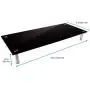 Monoprice Medium Multimedia Desktop Stand, Black Glass 25.6'' x 11.0'' - Stand & Riser, Laptop Stand, Desktop TV Stand, Dual Monitors w/Height Adjustable Legs - Workstream Collection (116360)