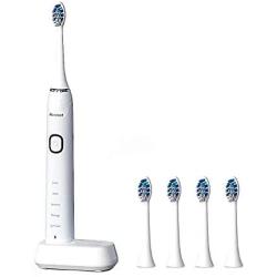 Sonic Electric Toothbrush Mamibot for Adults Tooth Care Rechargeable Toothbrush with 5 Modes and 4 Replacement Brush Heads Convenient Tool for Traveling