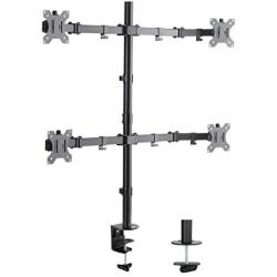 Halter LCD Computer Monitor Desk Mount, Fully Adjustable Stand Desk clamp Holds up to 4 27'' LCD Monitors