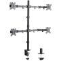 Halter LCD Computer Monitor Desk Mount, Fully Adjustable Stand Desk clamp Holds up to 4 27'' LCD Monitors