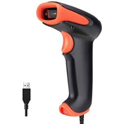 Tera USB Laser Barcode Scanner Wired Bar Code Scanner Reader Handheld Extra Long USB 1D Barcode Reader Plug and Play