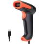 Tera USB Laser Barcode Scanner Wired Bar Code Scanner Reader Handheld Extra Long USB 1D Barcode Reader Plug and Play