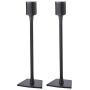 Sanus Wireless Sonos Speaker Stand for Sonos One, Play:1, Play:3 - Audio-Enhancing Design with Built-in Cable Management - Pair (Black) - WSS22-B1