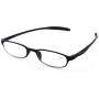 Mcoorn Computer Blue Light Blocking Reading Glasses(Flexible and Lightweight) Plastic Portable Readers, Single Black, +1.75 diopters