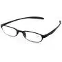 Mcoorn Computer Blue Light Blocking Reading Glasses(Flexible and Lightweight) Plastic Portable Readers, Single Black, +1.75 diopters