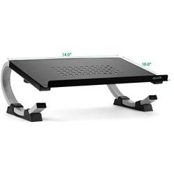 Allsop Redmond Adjustable Laptop Stand, Vented Curved Sturdy Metal Ergonomic Riser