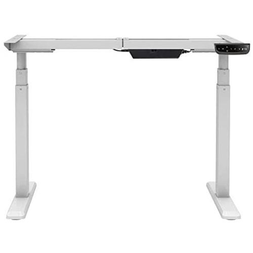 Monoprice Height Adjustable Sit-Stand Riser Table Desk Frame - White with Electric Dual Motor, Compatible with Desktops from 43 Inches Up to 87 Inches Wide - Workstream Collection