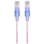 Monoprice Cat6A Ethernet Patch Cable - 3 Feet - Pink (5 Pack) Network Internet Cord - RJ45, Stranded, UTP, Pure Bare Copper Wire, 30AWG - SlimRun Series