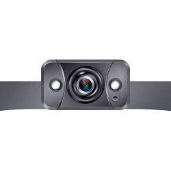 Rohent HD Car Backup Camera Hitch Rear View License Plate Camera with 2 Auto LED Lights Color Front View Camera IP69 Waterproof Super Night Vision with Grid Lines DIY Setting-R6