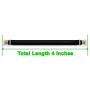 (4 Pack) 4 Inch RJ12 6P6C Data Cable, Male to Male 4'' Modular Data Cord (Black - Straight Wiring)