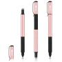 Digiroot Universal Stylus,[2-in-1] Disc Stylus Pen Touch Screen Pens for All Touch Screens Cell Phones, iPad, Tablets, Laptops with 9 Replacement Tips(6 Discs, 3 Fiber Tips Included) - (Rose Gold)
