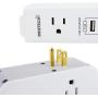 Multi Plug Outlet Extender with 3 USB Charging(3.4A), Surge Protector Wall Charger Adapter,Power Strip Wall Outlet,Outlet Splitter with rotating Plug, Home Essentials,ETL Listed(1 pack)
