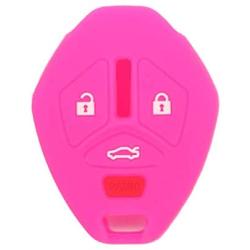 SEGADEN Silicone Cover Protector Case Holder Skin Jacket Compatible with MITSUBISHI 4 Button Remote Key Fob CV4522 Rose