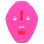 SEGADEN Silicone Cover Protector Case Holder Skin Jacket Compatible with MITSUBISHI 4 Button Remote Key Fob CV4522 Rose