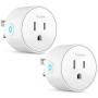 Smart Plug Works with Alexa, Google Assistant, SmartThings for Voice Control, Teckin Mini Smart Outlet Home Automation Modules, No Hub Required, FCC ETL Certified,Only Supports 2.4GHz Network