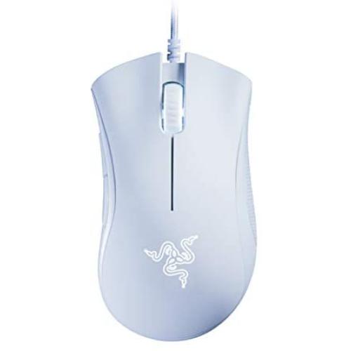 Razer DeathAdder Essential Gaming Mouse: 6400 DPI Optical Sensor - 5 Programmable Buttons - Mechanical Switches - Rubber Side Grips - White