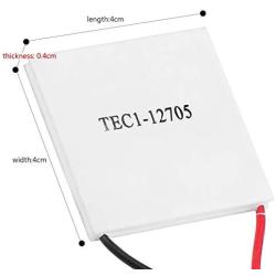WiMas 5PCS Thermoelectric Cooler Peltier TEC1-12705 12V 5A 45W Heat Sink Cooling Peltier Module 40x40mm