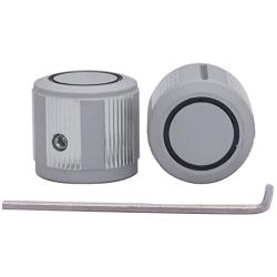Taiss/ 2pcs Silver color Aluminum Rotary Electronic Control Potentiometer Knob For 6 mm Diameter Shaft, Volume Control Knob, Audio knob, Guitar Knob，Switch Knob,19mm dia. x 17mm height Knob-1