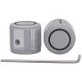 Taiss/ 2pcs Silver color Aluminum Rotary Electronic Control Potentiometer Knob For 6 mm Diameter Shaft, Volume Control Knob, Audio knob, Guitar Knob，Switch Knob,19mm dia. x 17mm height Knob-1