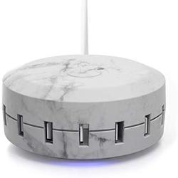 ChargeHub X7 Signature, 7-Port USB Charger Desktop Charging Station - SmartSpeed Technology for iPhone X/8/7/6 Plus, iPad, Galaxy S9/S8/S7, Nexus, LG & Other Devices (Marble)
