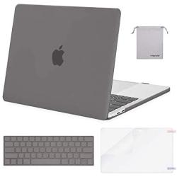 MOSISO Compatible with MacBook Pro 13 inch Case 2016-2020 Release A2338 M1 A2289 A2251 A2159 A1989 A1706 A1708, Plastic Hard Shell Case&Keyboard Cover Skin&Screen Protector&Storage Bag, Gray