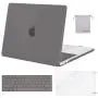 MOSISO Compatible with MacBook Pro 13 inch Case 2016-2020 Release A2338 M1 A2289 A2251 A2159 A1989 A1706 A1708, Plastic Hard Shell Case&Keyboard Cover Skin&Screen Protector&Storage Bag, Gray