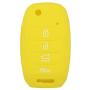 SEGADEN Silicone Cover Protector Case Holder Skin Jacket Compatible with KIA 4 Button Flip Remote Key Fob CV2154 Yellow