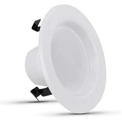 Feit Electric LEDR4B/927CA/MP/6 Enhance LED Recessed Light with Baffle Trim Retrofit kit, 4 Inch 50 Watt, white, 6 Piece