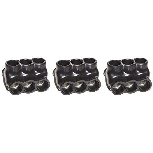 Morris Products 97643 Multi-Cable Connector, Insulated, Dual Entry, Black, 3 Ports, 250-6 Wire Range, 5/16'' Allen Hex 3 Ports, 250-6 Wire Range, 5/16'' Allen Hex (Three Pack)
