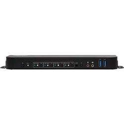 Tripp Lite 4 Port DisplayPort USB KVM Switch, Quad Port DP USB KVM Switch, 4K 60 Hz, HDR, HDCP 2.2, DP 1.4, USB 3.0 Cables, Black (B005-DPUA4)