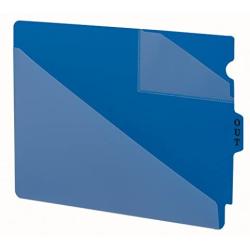 Smead End Tab Poly Out Guide, Two-Pocket Style, Center Position Tab, Extra Wide Letter Size, Blue, 50 per Box (61961)