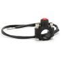 JFG RACING CNC Universal Motorcycle Engine Stop Start Kill Switch Button with Mounting Backplate for ATV,Dirt Pit Bike,Scooter,Quad - Black