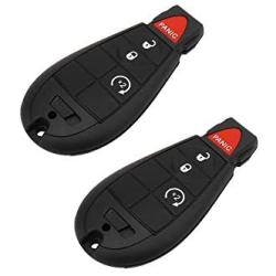 DRIVESTAR Keyless Entry Option Replacement Car Key for Chrysler 300/Town & Country,for Dodge Challenger/Durango/Grand Caravan/Journey,for Jeep Commander M3N5WY783X, IYZ-C01C, Set of 2
