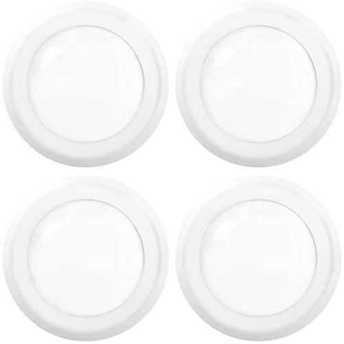 Sunco Lighting 4 Pack 5 Inch / 6 Inch Flush Mount Disk LED Downlight, 15W=100W, 4000K Cool White, 1050LM, Dimmable, Hardwire 4/6'' Junction Box, Recessed Retrofit Ceiling Fixture