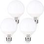 G25 Globe Light Bulb, LOHAS Vanity Round Light Bulb 9W=60W, 800LM, Daylight 5000K, E26 Base LED Bulb for Bathroom Vanity Mirror, UL Listed, Non-dimmable, 4 Pack