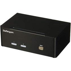 StarTech.com 2 Port VGA KVM Switch - Dual VGA - Hot-key & Audio Support - 1920x1200 KVM Switch - KVM Video Switch (SV231DVGAU2A),Black
