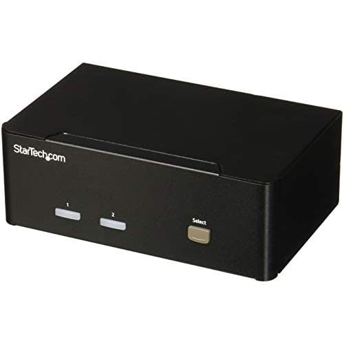 StarTech.com 2 Port VGA KVM Switch - Dual VGA - Hot-key & Audio Support - 1920x1200 KVM Switch - KVM Video Switch (SV231DVGAU2A),Black