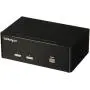StarTech.com 2 Port VGA KVM Switch - Dual VGA - Hot-key & Audio Support - 1920x1200 KVM Switch - KVM Video Switch (SV231DVGAU2A),Black