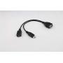 3 Pack OTG Cable for Fire Stick 4K, Samsung Galaxy, Amazon Fire TV, LG, HTC Android Phone Tablet Micro USB Host with Micro USB Power